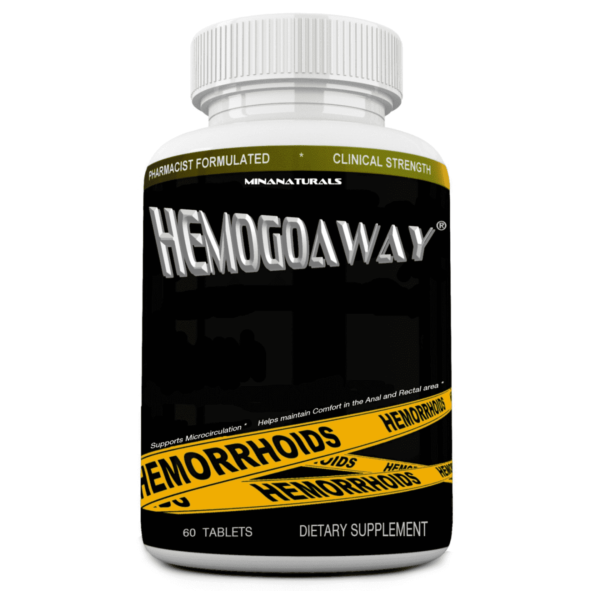 HEMOGOAWAY® Natural Hemorrhoid and Piles Relief Pills. 60 Tablets