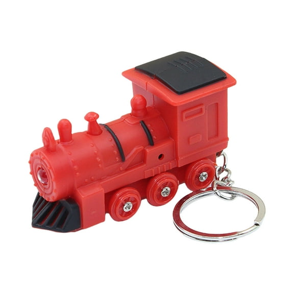 Train Keychain with Sound LED Light Keyholders Decorative Keyrings Train Pendant Keychain Ornament for Backback