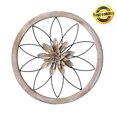 thumbnail image 2 of Wooden Farmhouse Wall Decor 11.81x11.81inch Round Hanging Decoration for Bedroom Home Living Room Kitchen Office Decor (Gold), 2 of 8