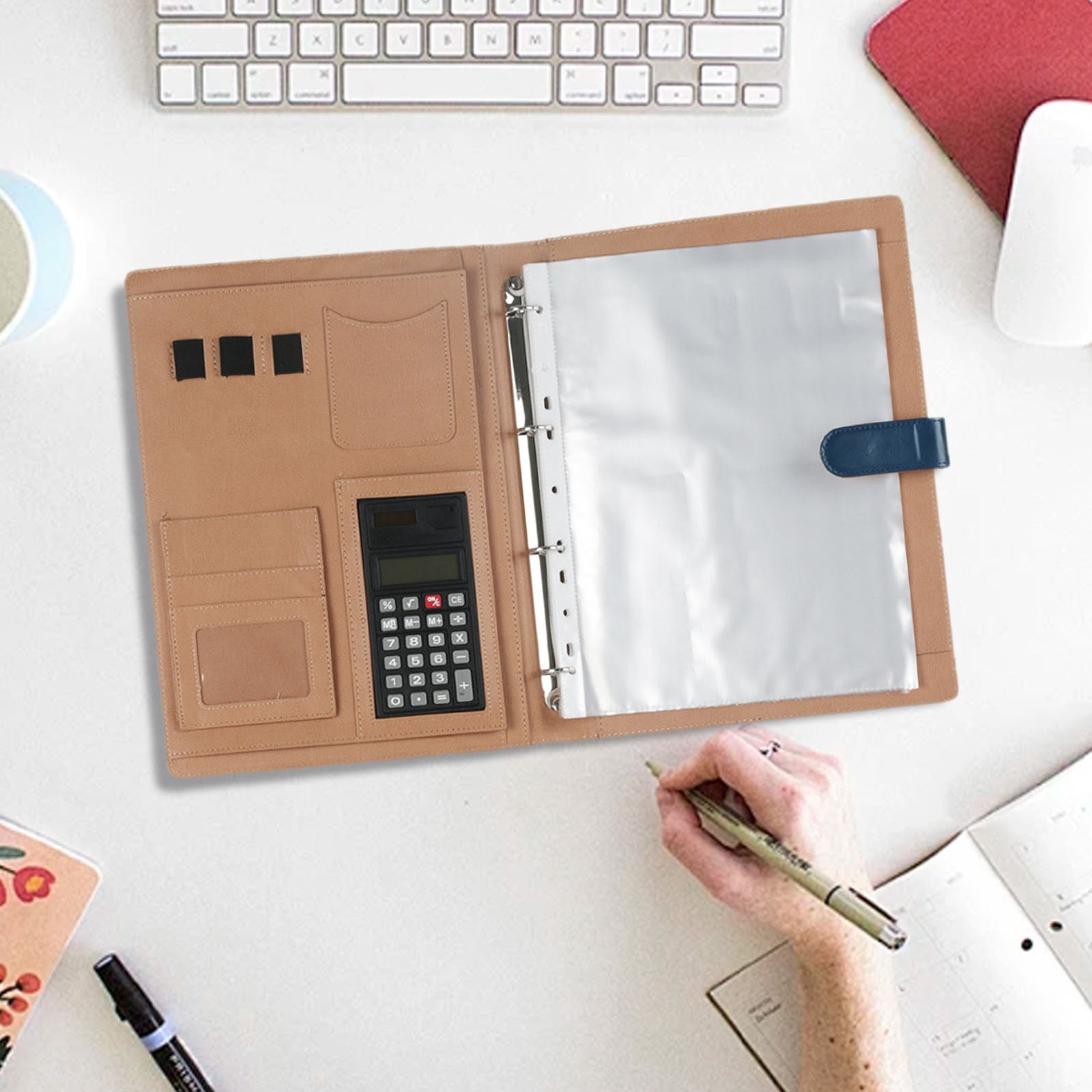LYINGF Multifunctional Plastic Storage Clipboard with Integrated Calculator, A4 and Letter Size Clipboard Serves as a Document Holder for Business Meetings, Note Taking, and Office Organization