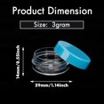 thumbnail image 2 of 3 Gram Sample Containers with Lids, 200 Count Tiny Sample Jars, Empty Lip Balm Containers, Mini Cosmetic Containers with Lids, Makeup Travel Containers with Labels, Mini Disposable Spatulas, 2 of 8