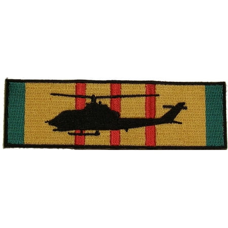 Usmc Helicopter - AH-1 COBRA SILHOUETTE ON VIETNAM SERVICE RIBBON PATCH USMC US ARMY HELICOPTER