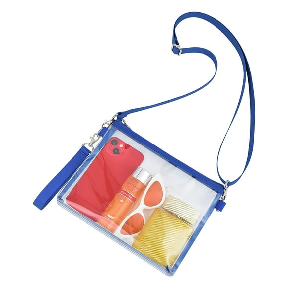 Bagenius Clear Purse Bolsa transparente aprobada por el estadio con correas extraíbles para el trabajo, eventos deportivos y conciertos