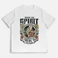 thumbnail image 2 of Boho Christian 'Spirit of the Lord Freedom' Tee – Bible Verse Graphic | Bohemian Floral Print Tops, 2 of 6