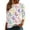 Beige, variant on Womens Easter 3/4 Sleeve Shirts Cute Bunny T-Shirts Summer Crew Neck Tops Graphic Tees