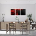 thumbnail image 4 of Erosebridal Black and Red Canvas Wall Art Set of 3, Geometric Line Wall Decor for Kitchen, 4 of 5