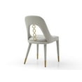 thumbnail image 2 of Whiteline DC1710P-LGRY-GLD Modern Living Liza Dining Chair, Light Gray & Gold, 2 of 3