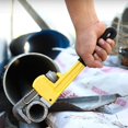 thumbnail image 5 of 1 Piece 10 Inch Heavy Duty Steel Adjustable Grab Straight Pipe Wrench with Soft Grip Floating Hook Jaw, 5 of 9