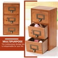 thumbnail image 3 of IFANLANDOR 1 Set Desktop Decorative Box Light Brown Wood Multipurpose Storage for Living Room, 3 of 7