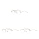 thumbnail image 5 of Qarigey Hombres Medio marco Anteojos Gafas de lectura Moda Doble viga Anteojos Espectáculos Interior Exterior Plata blanco Type1 NO1, 5 of 6