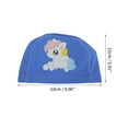 thumbnail image 4 of Unique Bargains 1 Pc Knitted PU Cartoon Horse Swim Cap Blue, 4 of 6