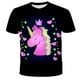 thumbnail image 2 of 2022 camiseta de verano para niñas, camiseta de dibujos animados de arco iris de unicornio para niños, ropa de moda para niños 10T Gao Jinjia LED, 2 of 2