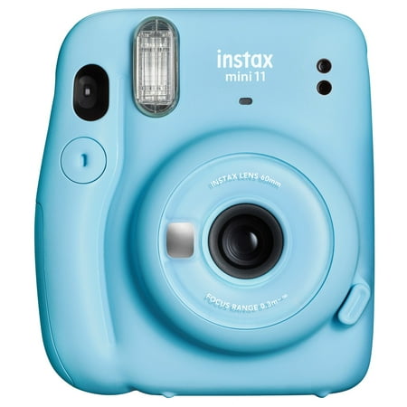 FUJIFILM 16654762 instax mini 11 (Sky Blue) & 16437396 instax mini Film Twin Pack