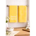 thumbnail image 2 of Easter Kitchen Towels Waffle 2-Piece Embroidered Liberty (Yellow Hunny Bunny), 2 of 8