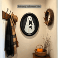 thumbnail image 7 of Vintage Halloween Ghost Wall Art, Oval Framed Spooky Decor, Rustic Farmhouse Style for Living Room & Entryway, Seasonal Home Decoration for Halloween Lovers, 7 of 7