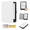 Allytech Case for Kobo Clara HD 6" 2018 eReader, Stand Auto Wake Sleep Flip PU Leather Stand Case Protective Cover for Kobo Clara HD, White