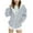 Gray, variant on QQAMB Girls Hoodies Sherpa Lined Fleece Thermal Jacket Full Zip Long Sleeve Sweatshirts Gradient Color Shirts Coat,6-7Years