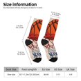 thumbnail image 2 of Hirioo Basketball Shot Pattern Adult Middle Tube Socks Breathable Sock Non-Pilling,Contrasting Color Design, 2 of 6