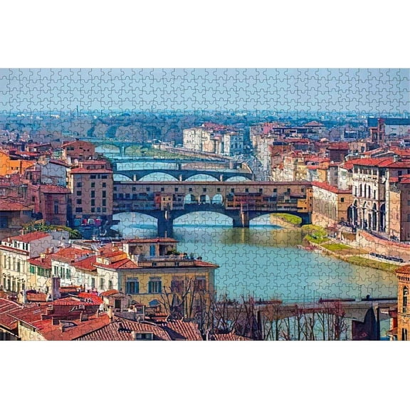 Jigsaw Puzzles 1000 Piece City ​​Architecture of Florence Italy Unique Cut Jigsaw Board
