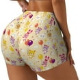 thumbnail image 2 of Wukai Rabbit And Balloon Print Pack Biker Shorts for Women Yoga Workout Gym Running Scrunch Active Shorts-Small, 2 of 8