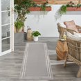 thumbnail image 2 of Nourison  Sandy Indoor / Outdoor Solid Area Rug Grey/Ivory 2'2"x7'6" 8' Runner Grey Runner, 2 of 5