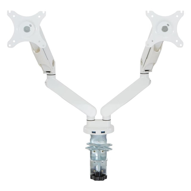 Scranton & Co Dual Monitor Arm for 17"-30" Screens in White Aluminum