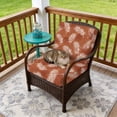 thumbnail image 4 of Outdoor Patio Cushion Covers 4 Pack Burnt Orange Leaf Patio Chair Cushion Covers with Ties and Zipper Waterproof Outdoor Seat Cushion Covers for Patio Furniture 22"x20", 4 of 9
