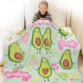 thumbnail image 2 of Cute Avocado Blanket Cartoon Avocado Gifts for Women Girls Soft Flannel Throw Blanket, 50x60 Inch, 2 of 7