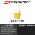 thumbnail image 2 of Polisport Motocross Motorcycles (MX) Number Plate for Suzuki RMZ450 (2018-2024) & RMZ250 (2019-2024) Dirt Bikes - Lightweight, Impact-Resistant Motocross Dirt Bike Fender Plate - Yellow, 2 of 9