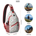 thumbnail image 5 of Sling Backpack,White Christmas Icon Pattern Sling Bag with Water Bottle Holder,Waterproof Sling Bag for Men/Women with Headphone Jack for Hiking,Travel, 5 of 6