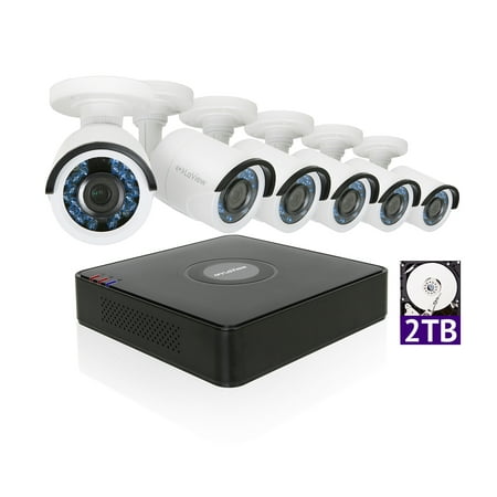 LaView 1080P HD 6 Security Cameras 8CH Home Video Security Camera System w/ 2TB HDD 2MP Night View Cameras CCTV Surveillance (Best Cctv Camera Brand In India)