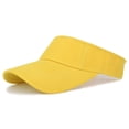 thumbnail image 3 of Sport Sun Visor Hat Lightweight Breathable Empty Top Cap, Adjustable Comfort Outdoor Headwear, Sweat-Wicking Casual Sun Hat for Running, Golf, Beach, Fitness Training and Outdoor Sports Yellow, 3 of 4