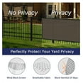 thumbnail image 3 of Privacy Fence Screen Heavy Duty Windscreen Fencing Mesh Fabric Shade Net Cover with Brass Grommtes for Outdoor Wall Garden Yard Pool Deck, 6'x76' Brown, 3 of 7