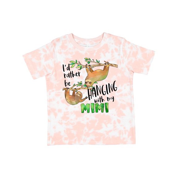 Inktastic Id Rather Be Hanging with My Mimi Cute Sloths Boys or Girls Toddler T-Shirt