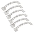 thumbnail image 1 of Mango de puerta de aluminio para hogar con 4 agujeros, tono plateado, 6" de longitud, 6 piezas, 1 of 3
