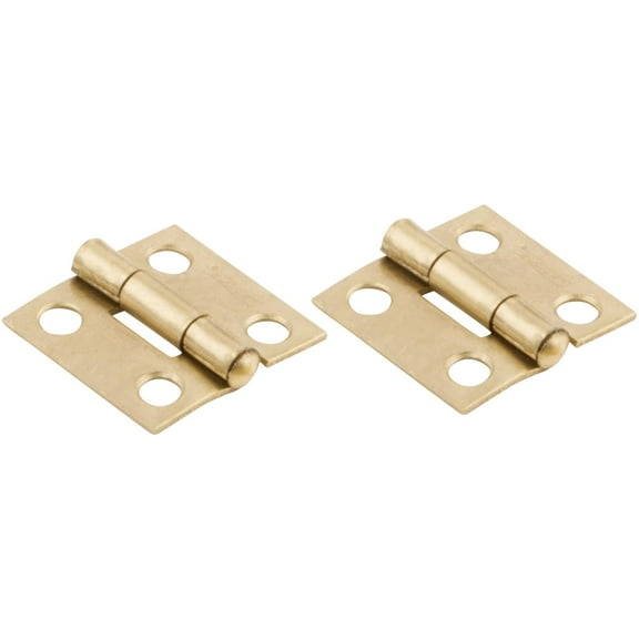 National Hardware - V518 1" Hinge NRP 2/pk - Polished Brass