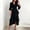 (Fashion 2)Black, variant on Aimik Women's Pleated Midi Dress V-Neck Ruffle Sleeve Asymmetrical Hem Chiffon Lightweight Summer Cocktail Party Evening Formal Dress