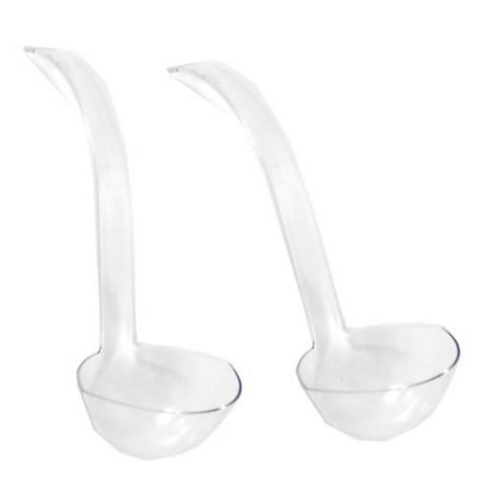 Plastic Ladle - Lot of 2 Clear Plastic Punch Bowl Ladles 5 oz