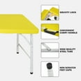 thumbnail image 7 of 4 Foot Folding Table, Portable Heavy Duty Plastic Camping Desk, Indoor&Outdoor Maximum Weight 135KG Picnic Table for Party Camp Dining, Yellow, 7 of 7
