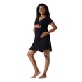 thumbnail image 3 of Ingrid & Isabel For Every Belly Women's Maternity Ribbed Henley T-Shirt Dress, Sizes S-XXXL, 3 of 7