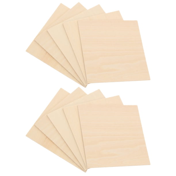 10 piezas de tablas de madera para manualidades, tablas en blanco hechas a mano, tablas de madera sin terminar para manualidades.