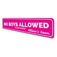 thumbnail image 4 of No Boys Allowed Except Daddy Novelty Decor, Metal Wall Sign - 4x18 Inches, 4 of 4