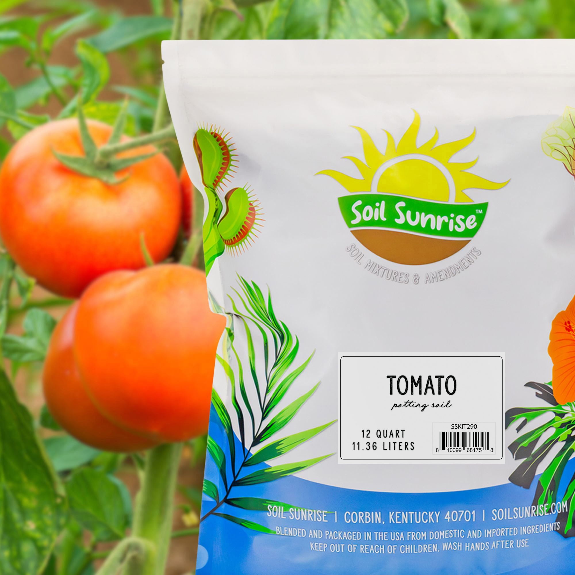 All Natural Tomato Starter/Potting Mix (12 Quarts), Perfect Backfill for Outdoor Tomato Plant Holes, Hand Blended with Natural Ingredients Including Worm Castings