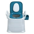 thumbnail image 5 of Anvazise Bedside Commode, Portable Toilet for Adults, Toilet Chair Seat with Detachable Armrest, Mobile Portable Toilet, Adult Potty Chair for Elderly and Disabled (White), 5 of 13