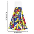 thumbnail image 6 of Yayeee Kitchen Hanging Hand Towels Set of 2 with Loop Bathroom Absorbent Tie Towel, Art Triangles, 6 of 7