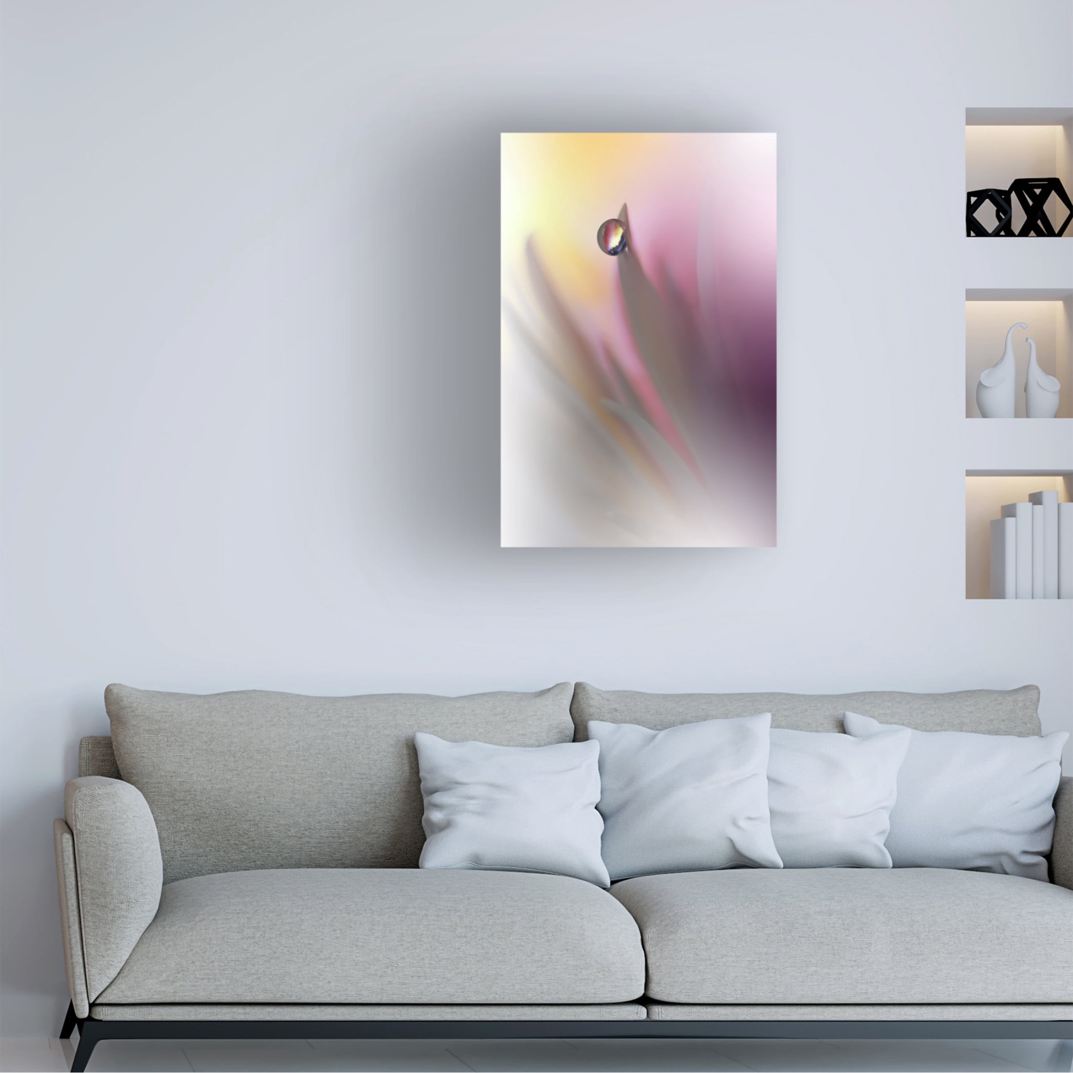 Canvas Wall Art - Juliana Nan 'Abstract Illusion ' Wall Art for Living Room, Bedroom, or Office Décor by Trademark Fine Art - 22 x 32 Inches