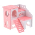 thumbnail image 1 of Hamster Hideout Hamster House Jaulas Wooden toys, tres , Rosa Rosado Yinane Hamster Hideout Hut, 1 of 8