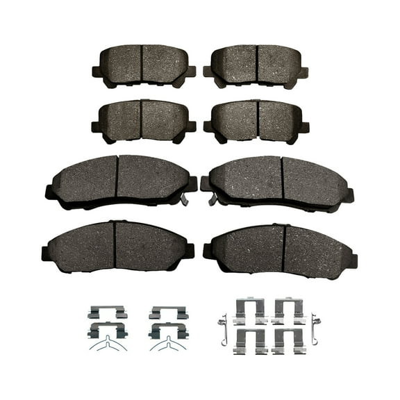 Set of 8 Front-Rear Ceramic Brake Pad Kit For 2009-2011 Honda Pilot