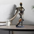 thumbnail image 4 of AMLESO African Lady Figurine Tribal Female Statue ollection for Desktop Home Decor, 4 of 8