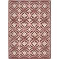 thumbnail image 3 of SAFAVIEH Veranda Deco Trellis Rubye Geometric Indoor/Outdoor Area Rug, 6'7" x 9', Red/Cream, 3 of 5